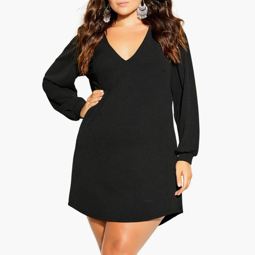 Quiero Long Sleeve Shift Dress | Size 16